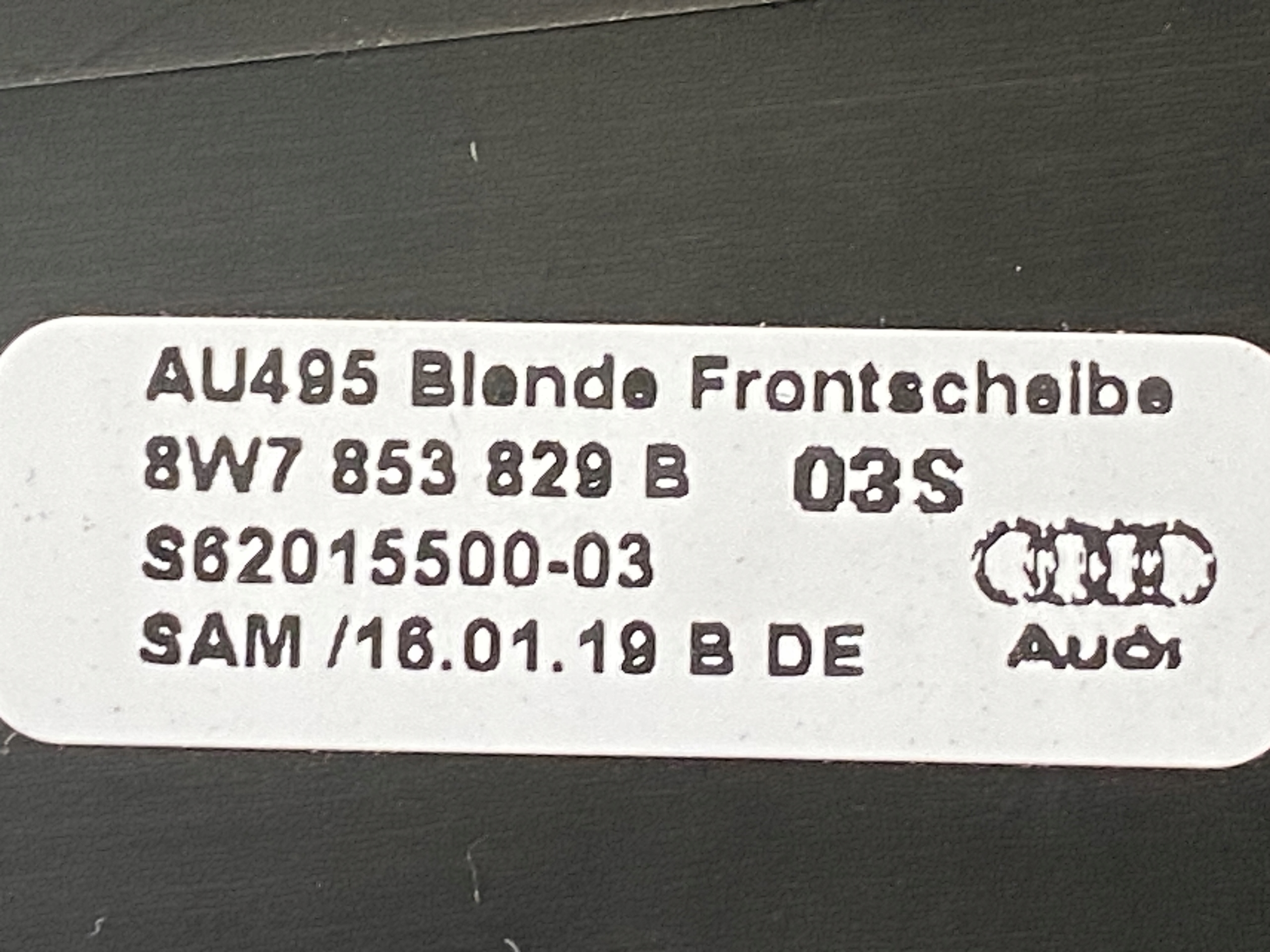 AUDI A5 8W CABRIO fedél ablak DACHU 8W7853829B