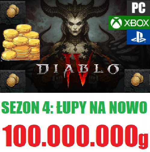 GOLD ZŁOTO NOWY SEZON DIABLO 4 WSZYSTKIE PLATFORMY PC PS XBOX