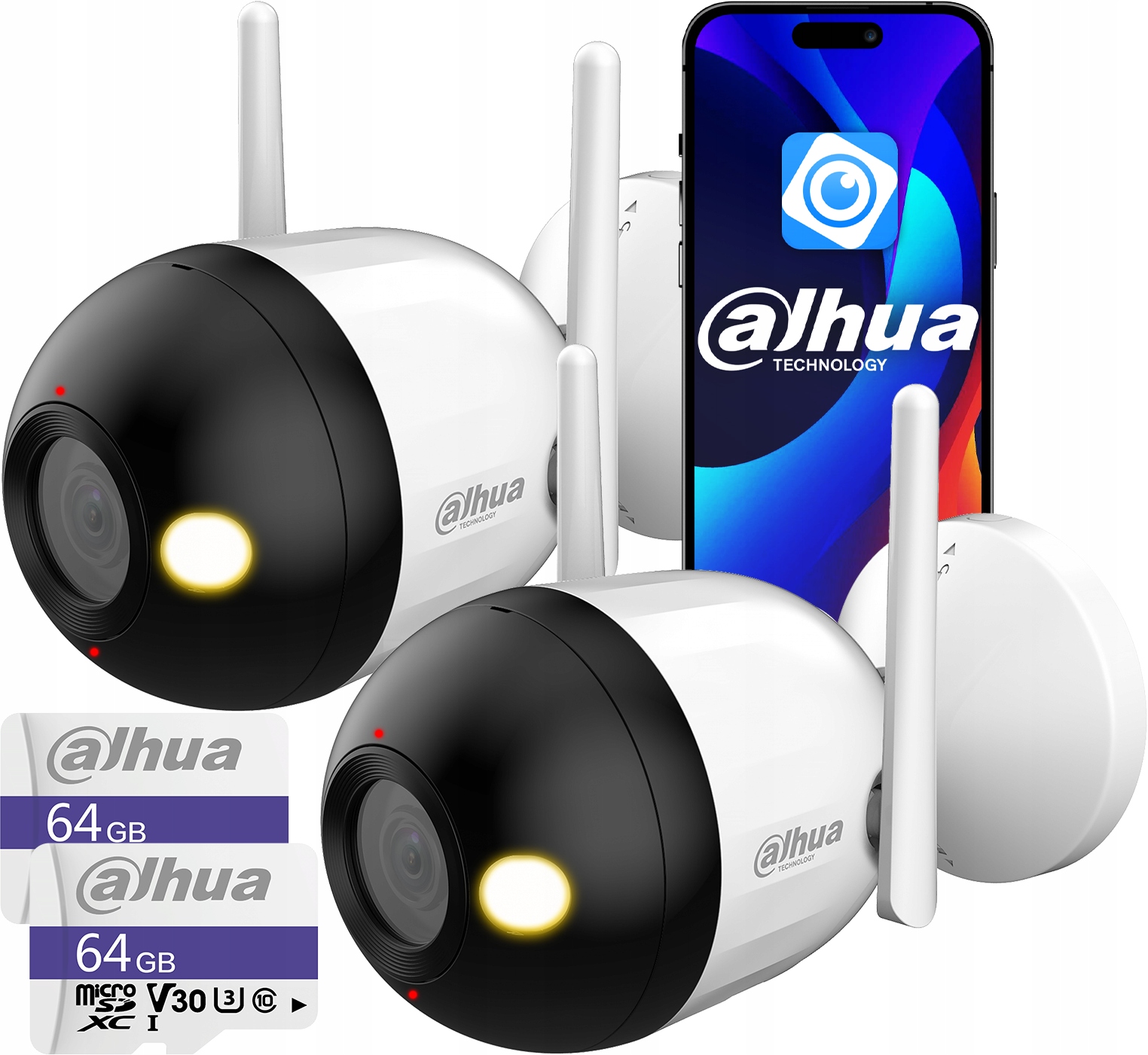WiFi kamera Dahua x2 4MPx F4C-PV Smart Dual Light 64GB Audio Detekcia Ai