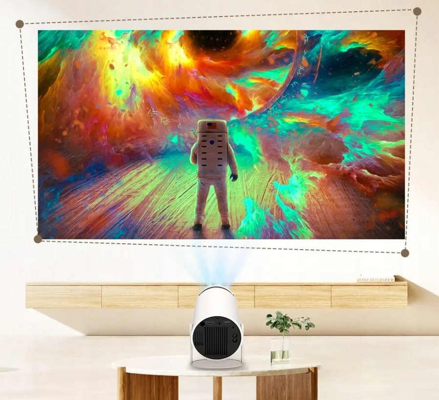 PROJEKTOR RZUTNIK FULL HD MINI PRZENOŚNY OBROTOWY LED + KABEL HDMI GRATIS Jasność lampy (ANSI) 4000 lm