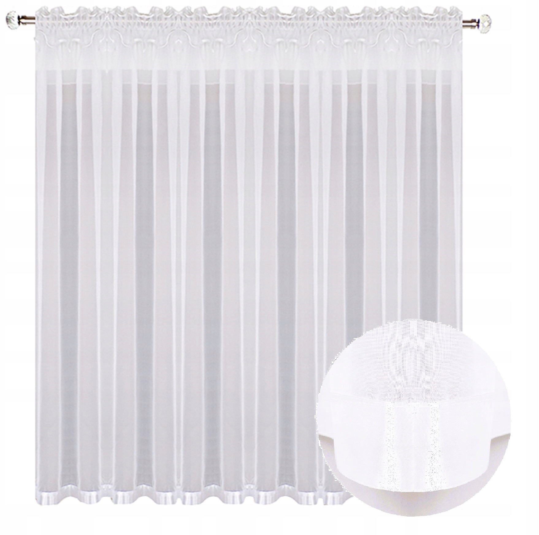 

Firana Prosta Lamówka 400X230 CM Firany Gotowe