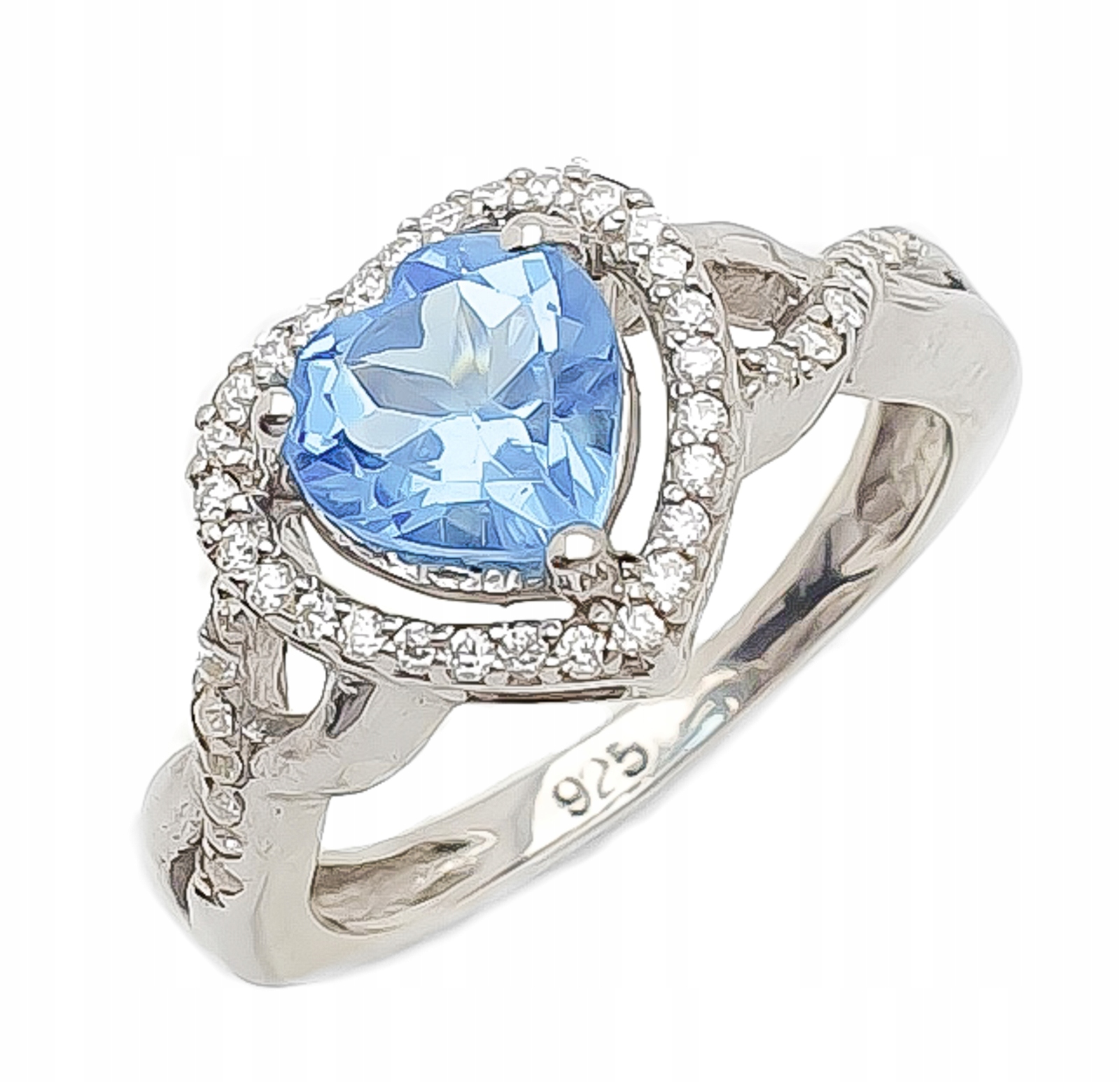 Stříbrný Prstýnek Swiss Blue Topaz