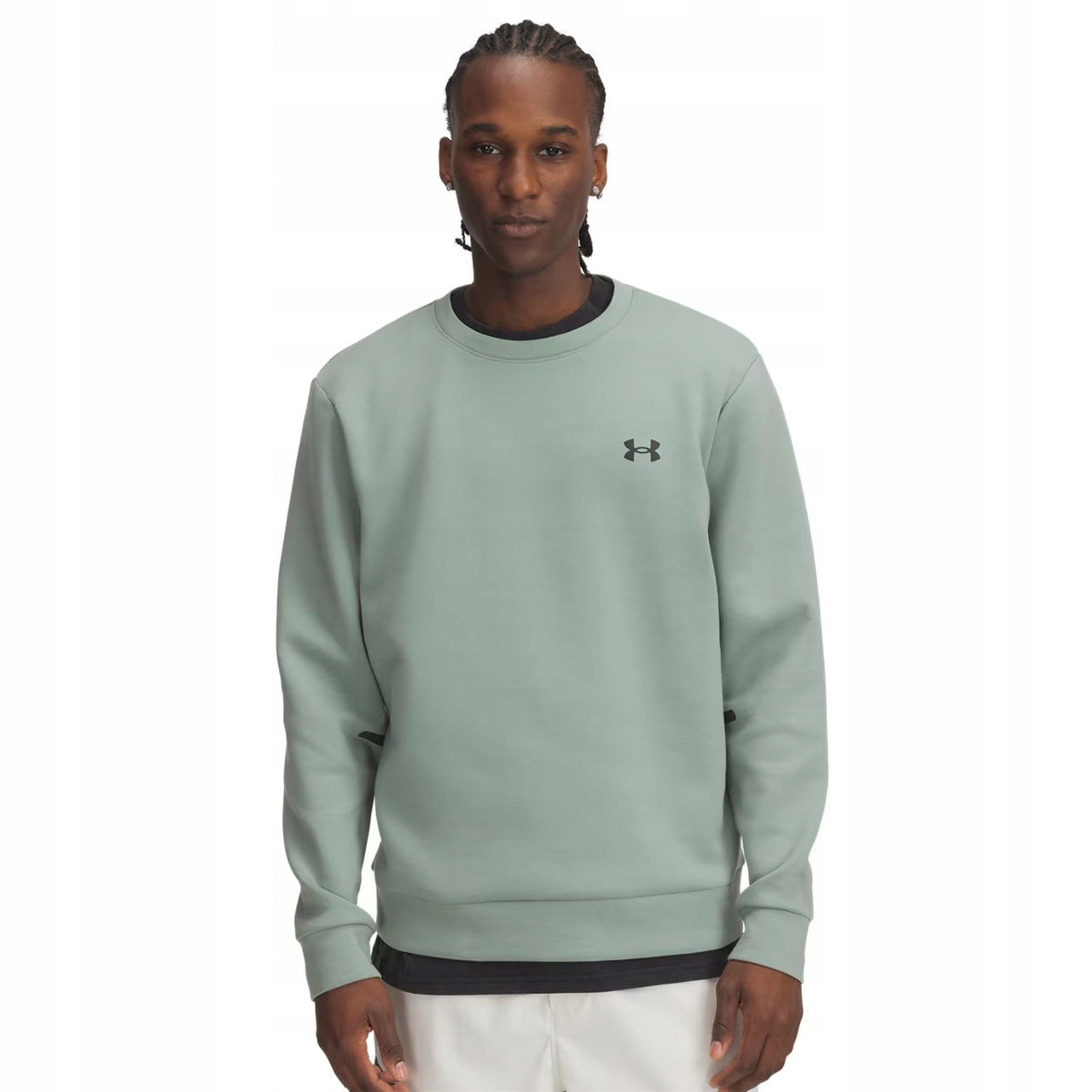 Pánská Mikina Under Armour Unstoppable Fleece Crew Silica Green M