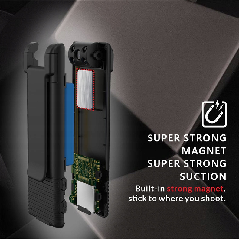 Mini lekka kamera osobista SUPER PŁASKA FullHD IR Nośnik danych microSD