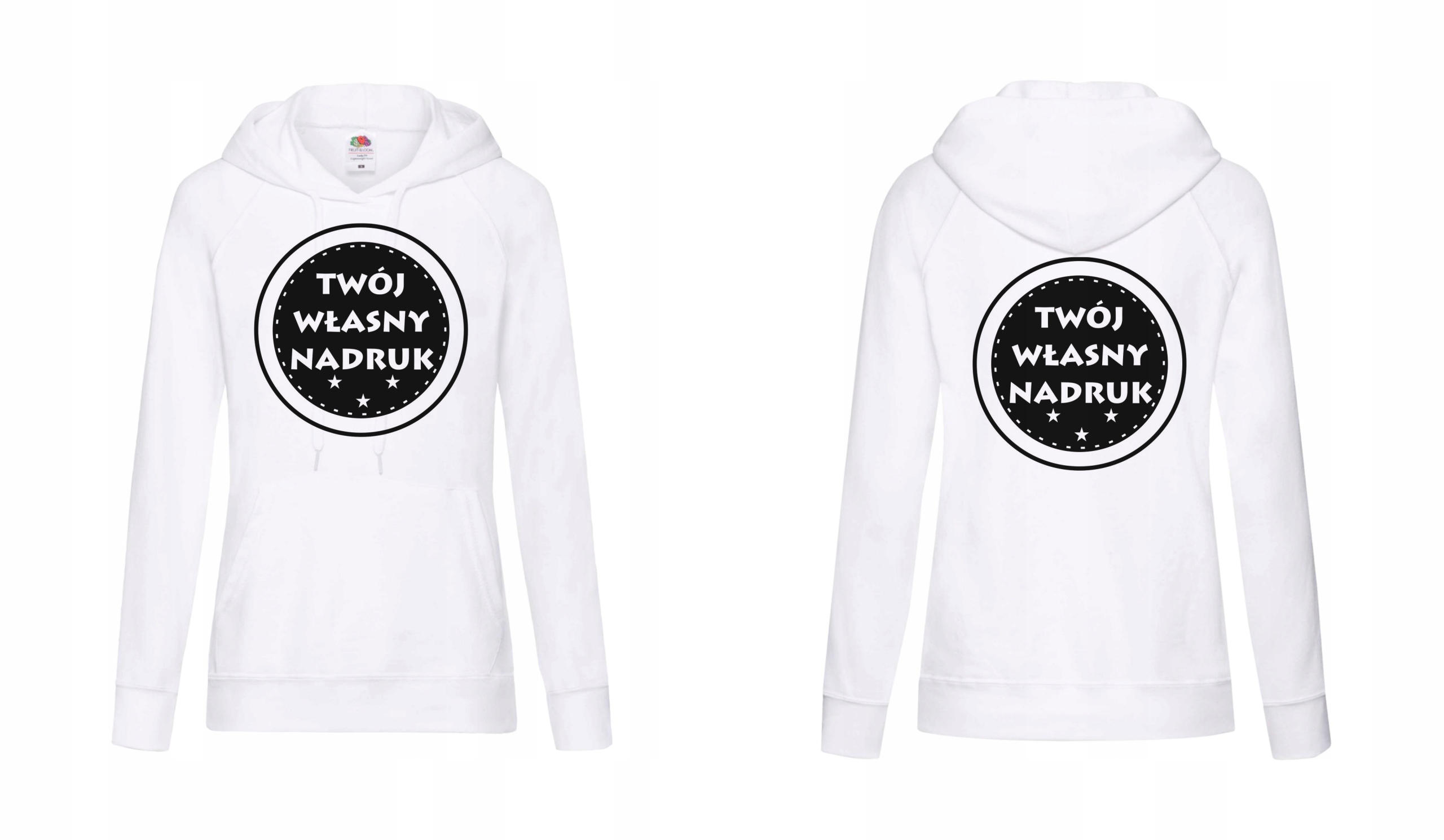 

Bluza z kapturem z własnym nadrukiem damska