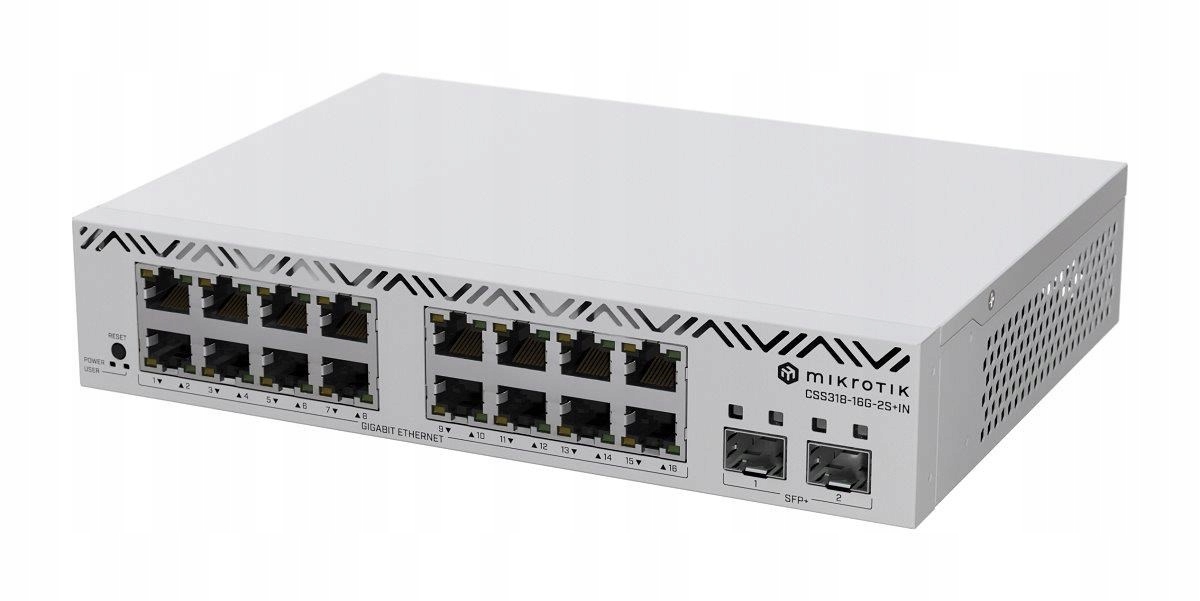 MikroTik CSS318-16G-2S+IN 18-portový switch (16x Gb Eth, 2x Sfp+) CSS318…