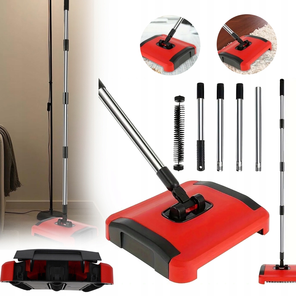 Levně Zametač Koberců Vysavač Mechanický Kartáč Multifunkční