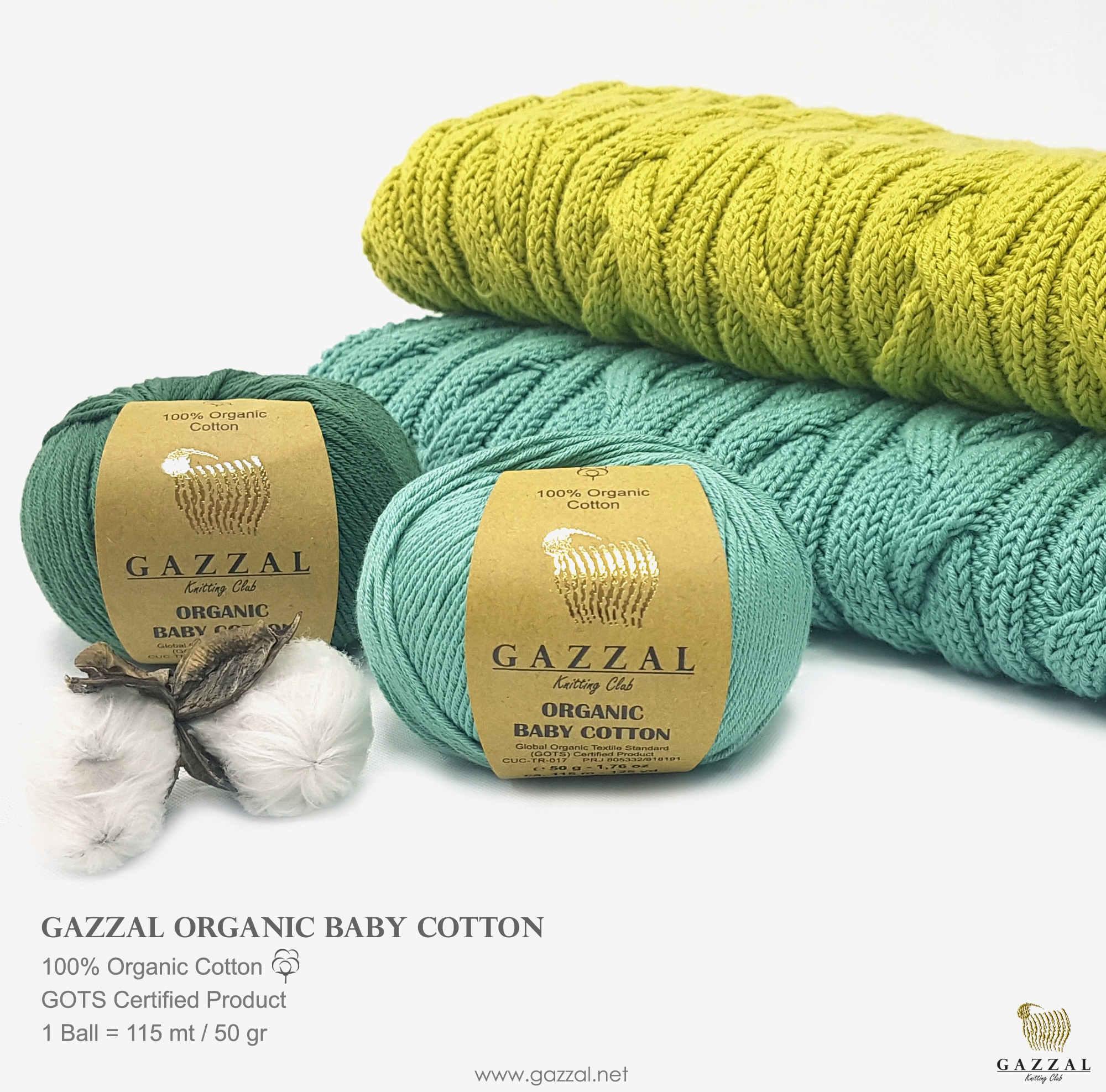 GAZZAL BIO BABAPAMUT Fonal - 432 piros Pamut Tömeg 50 g