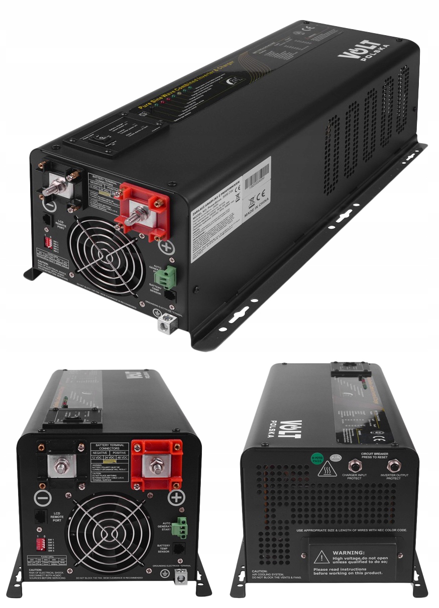 Ups Zasilacz Awaryjny Power Sinus Wysokiej Mocy 3000W 9000VA 24V Rozruch