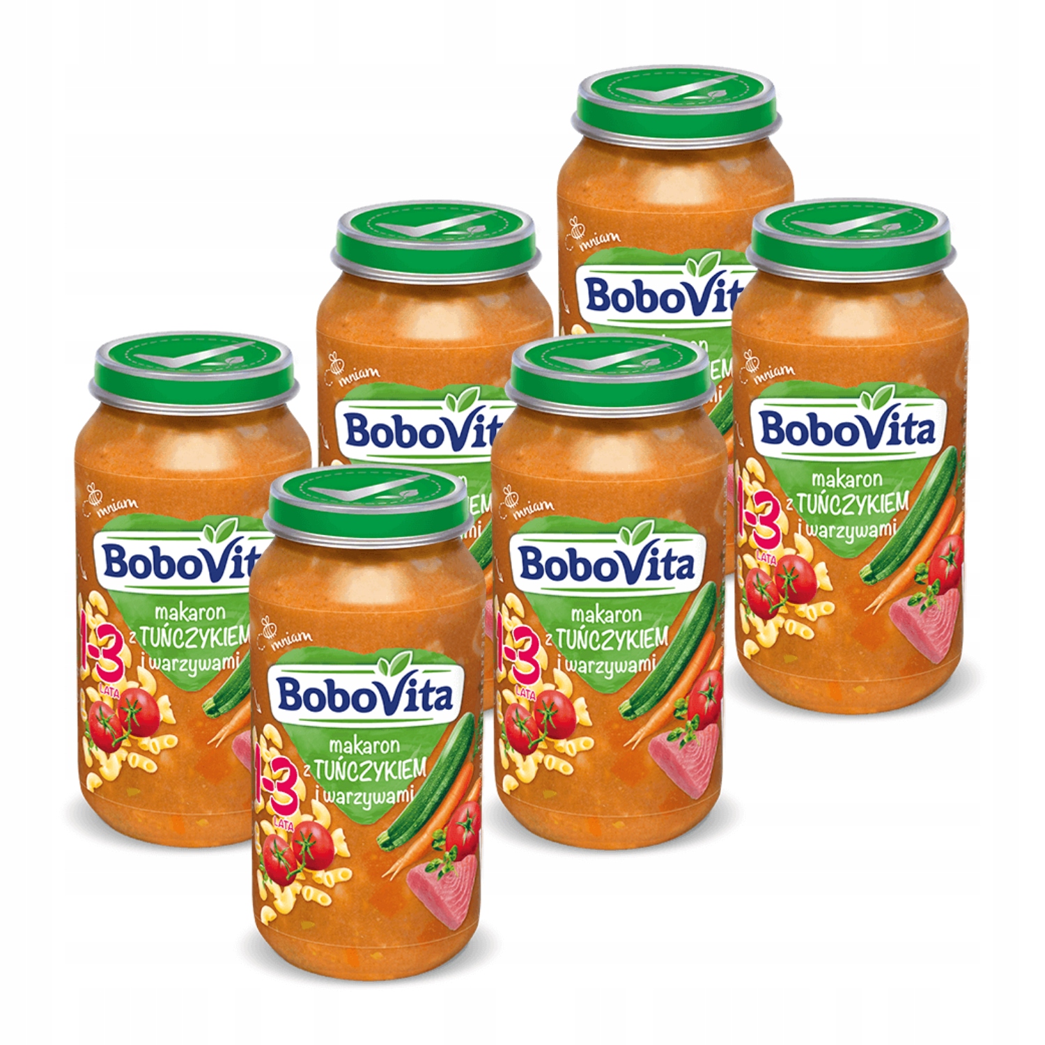 BoboVita Младший Макароны с tuńcz./овощей. НАБОР 6x250g