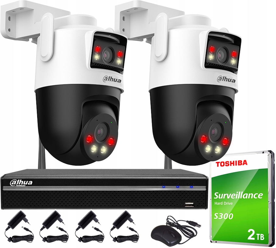 Sada Wifi 3MP+3MP Dahua 2x Otočná kamera P3D-3F-PV Venkovní Dual Ligh