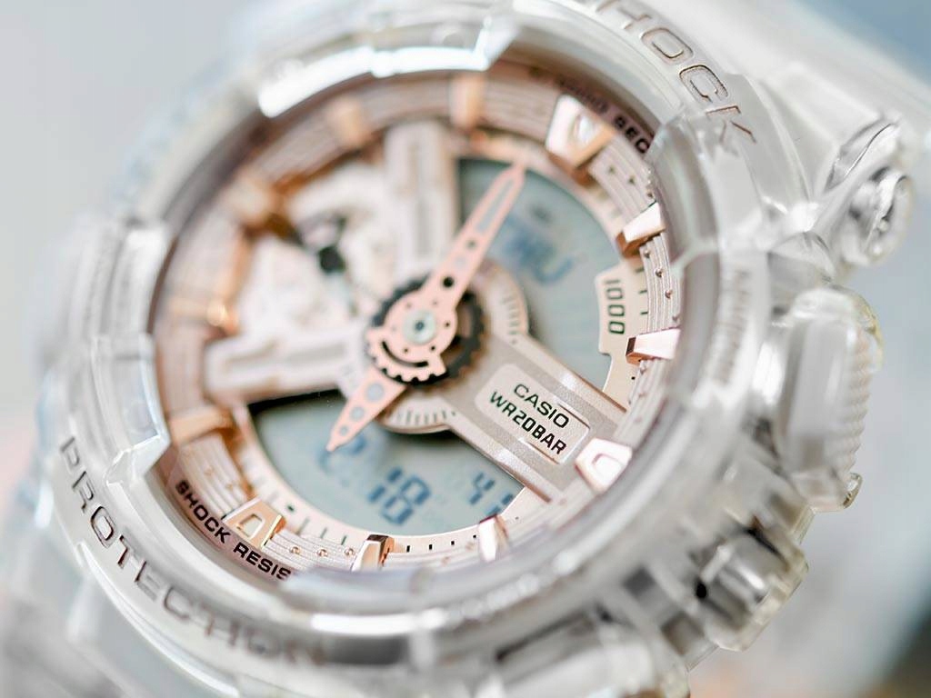 DAMSKI ZEGAREK CASIO GMA-S110SR-7AER G-SHOCK 200M Rodzaj analogowo - cyfrowe