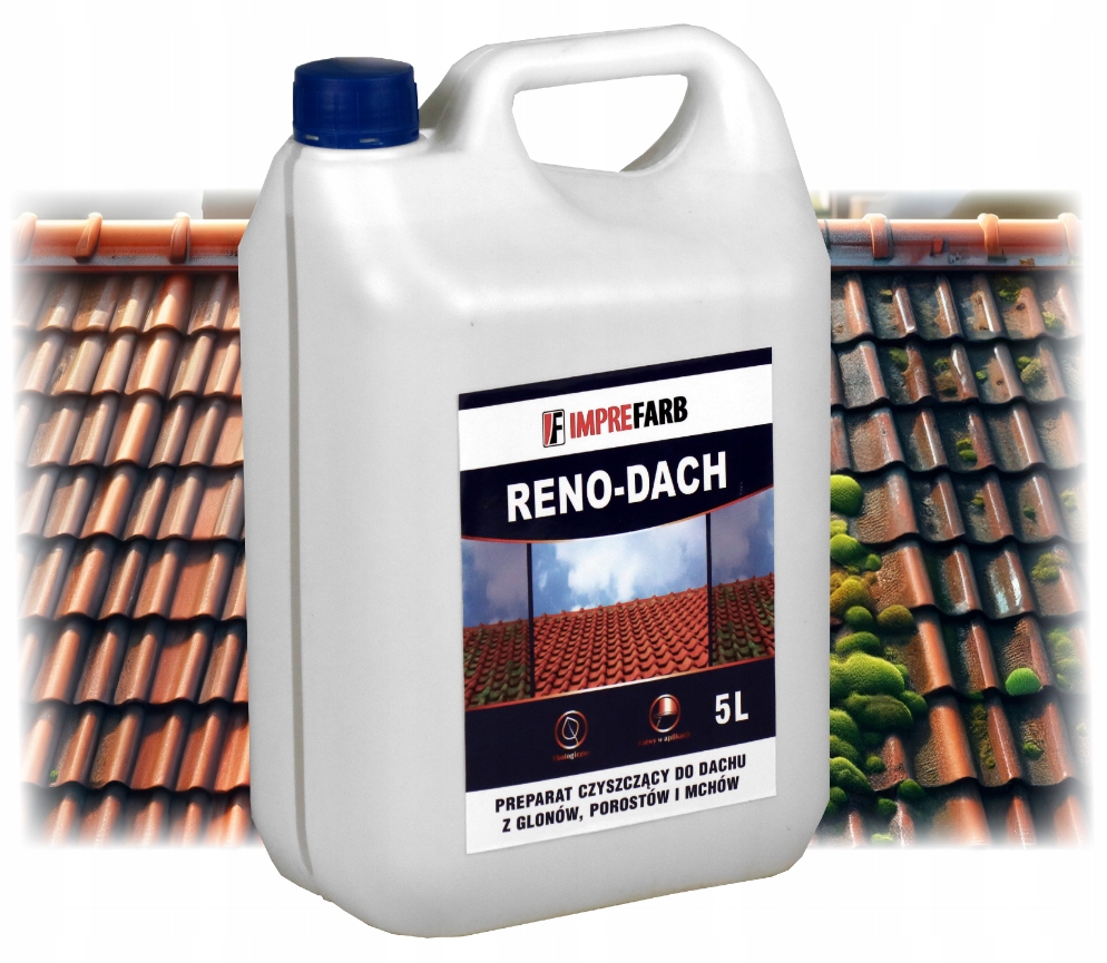 Levně Čistič Mytí Střechy Papy Střešních Tašek Šindelů Odstraňuje Mechy 5 L