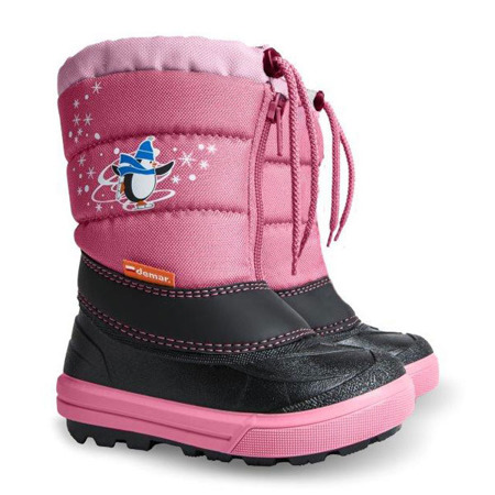 Demar Śniegowce KENNY Ocieplane Naturalna Wełna, różowe roz. 24/25B