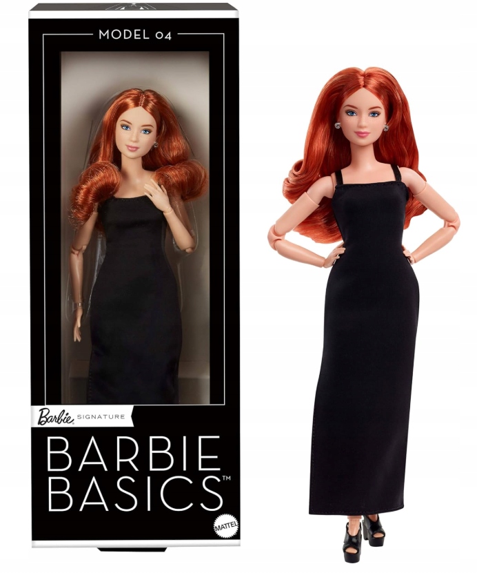 Barbie Basics Kolekcjonerska Ruda + SUKIENKA I AKCESORIA JBH74