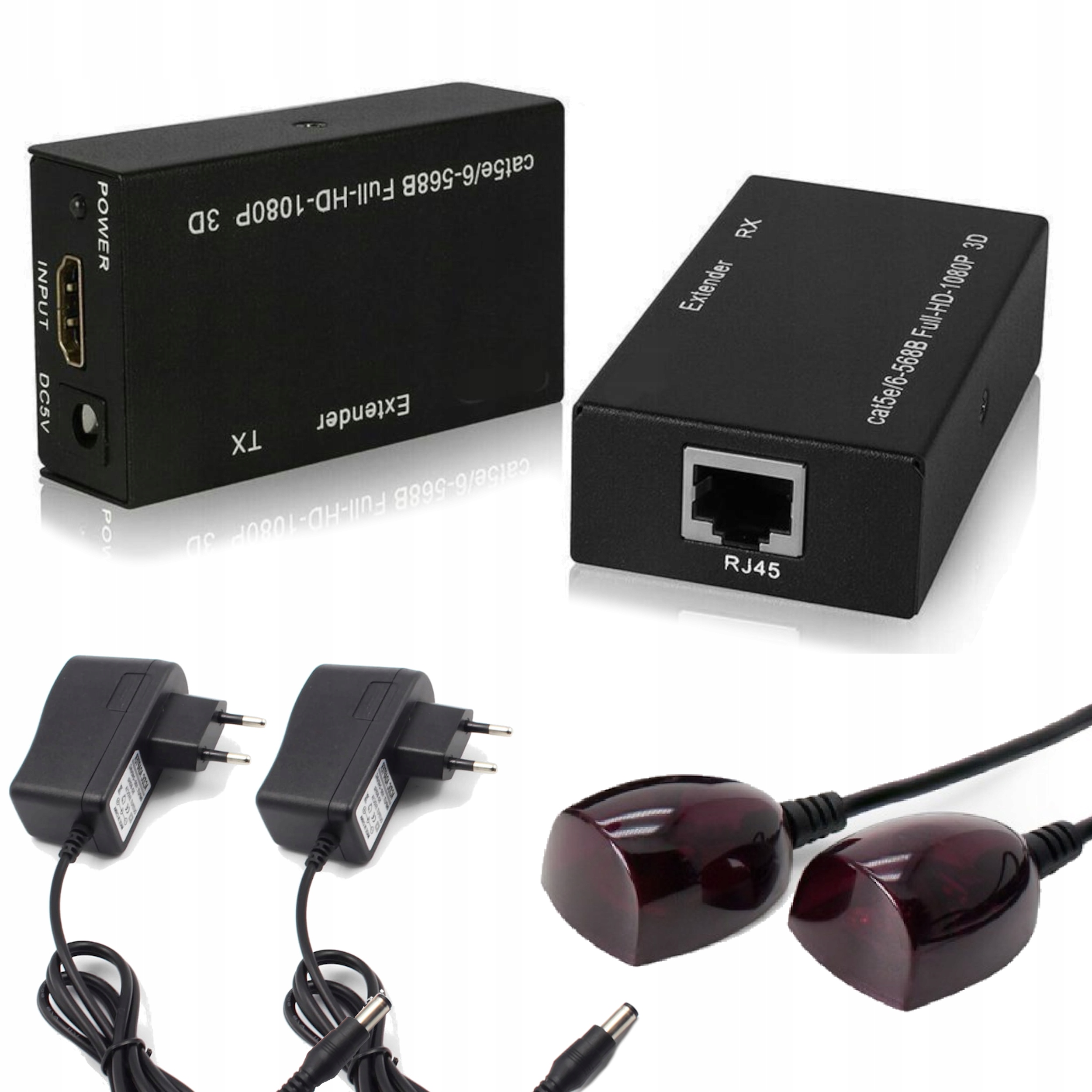 Prodlužovací kabel Extender Hdmi Ir signál dálkového ovládání 60 m RJ45