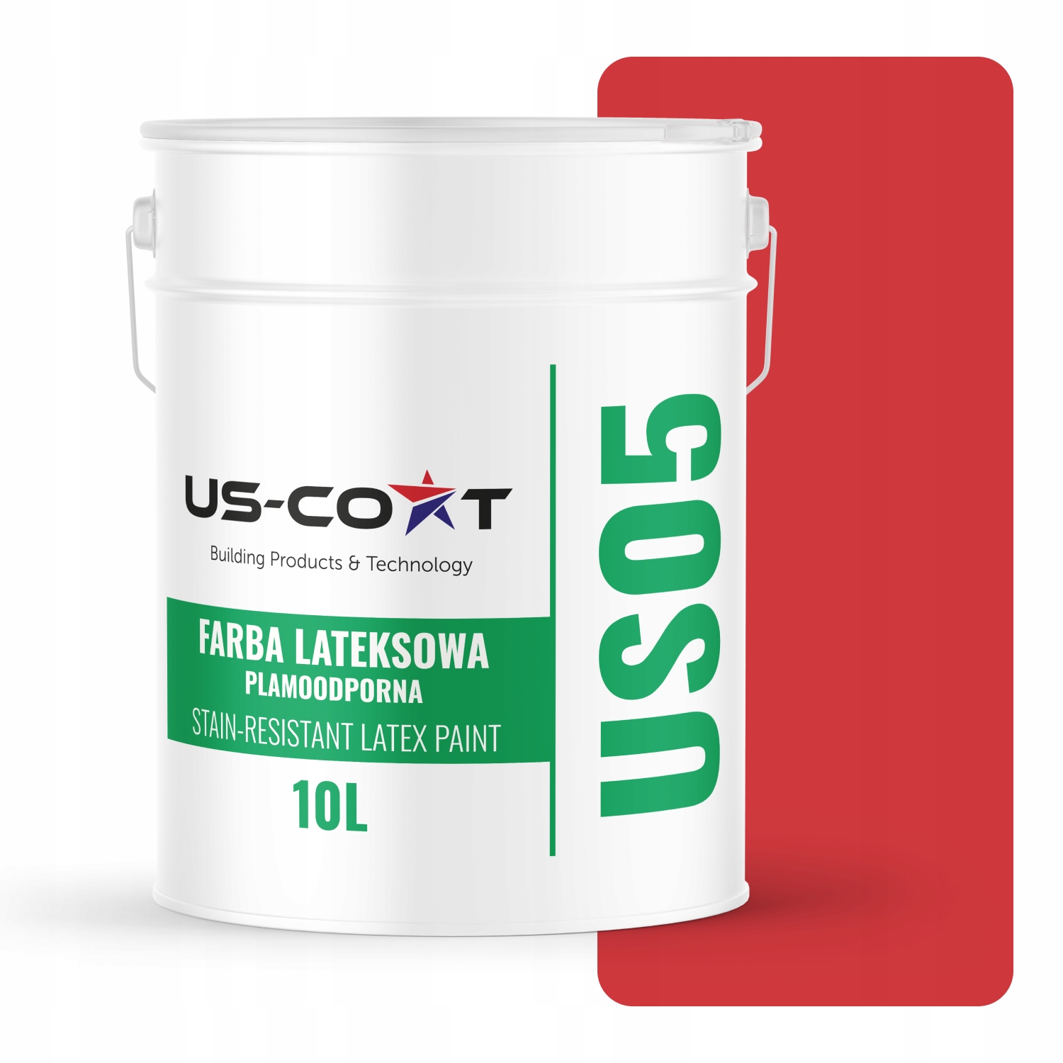 Latexová Farba Odolná Voči Škvrnám Farba Červená Ohnivá H3516 10L Matná Na Steny