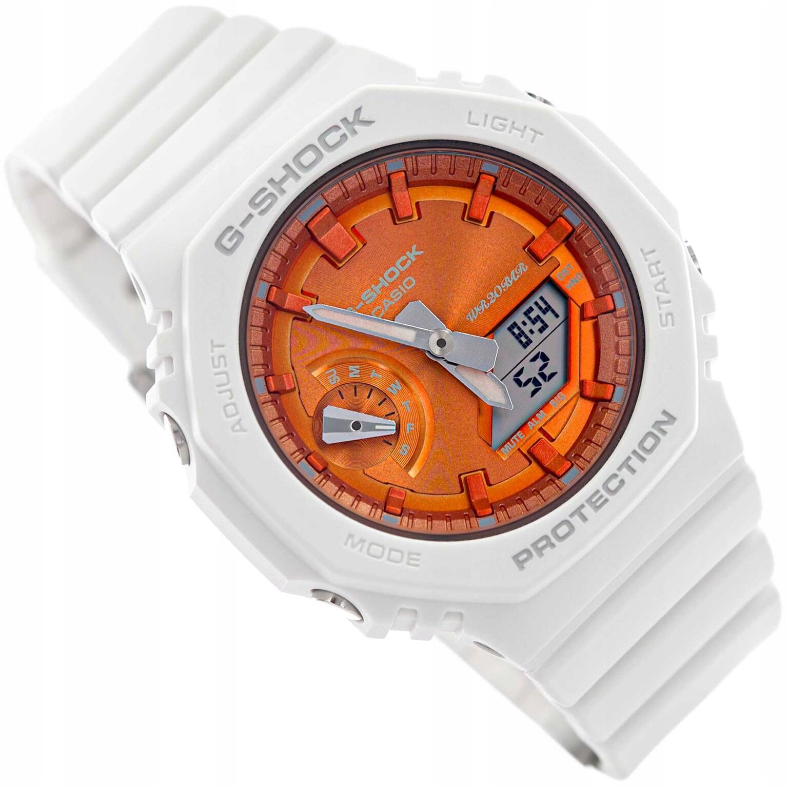 Dámské Hodinky Casio GMA-S2100WS-7AER G-shock Bílé Na Řemínku Stopky Alarm