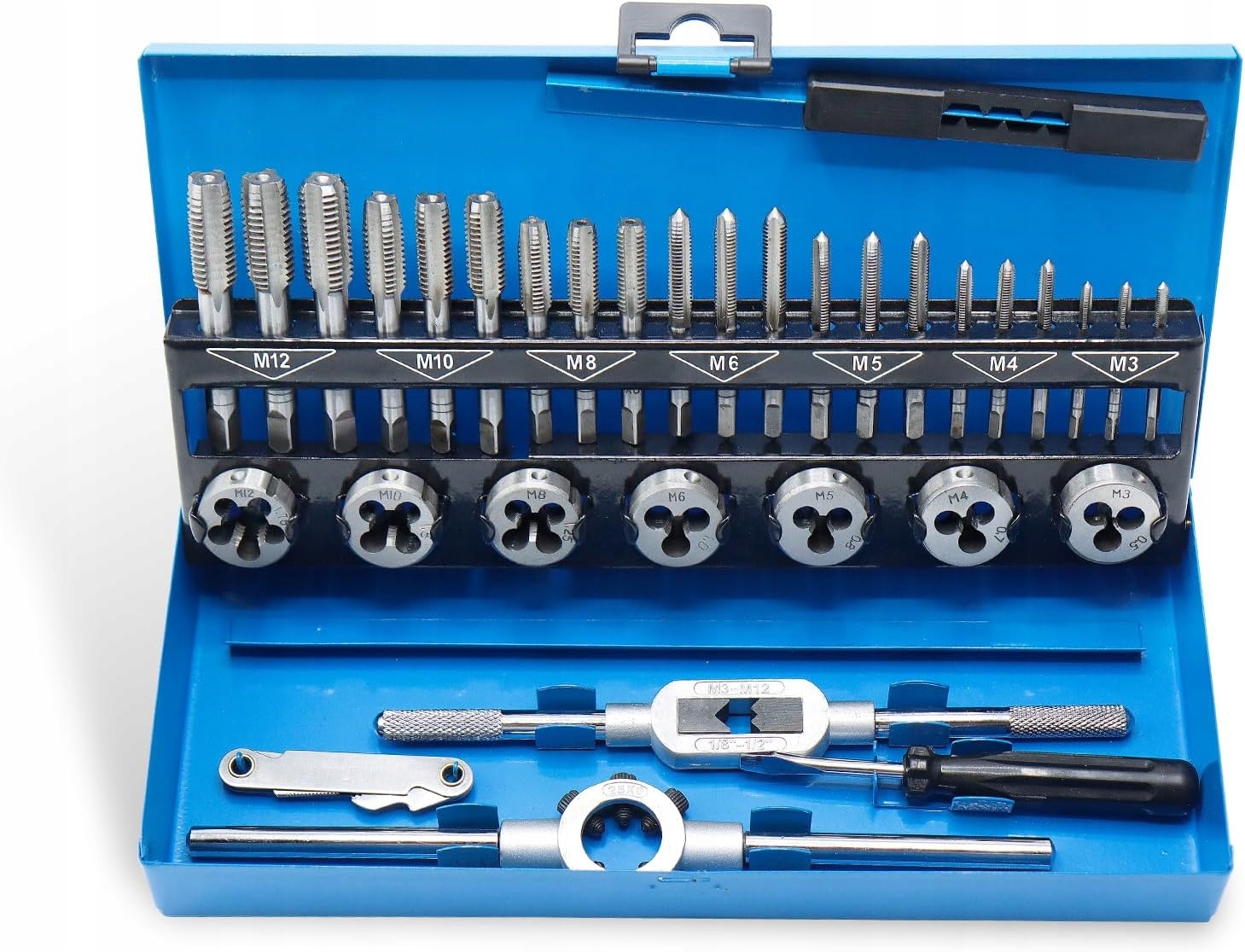 Cclife Sada závitníků a nařezávačů M3-M12 32 ks v kazetě