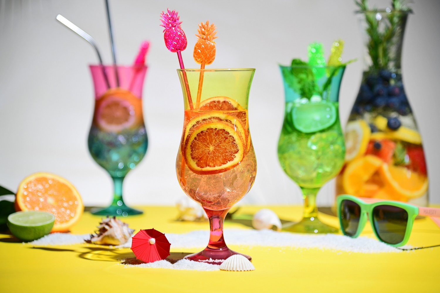 6x KIELISZEK KOKTAJLOWY 420ml ŻÓŁTO-RÓŻOWY, DRINK Marka Glasmark