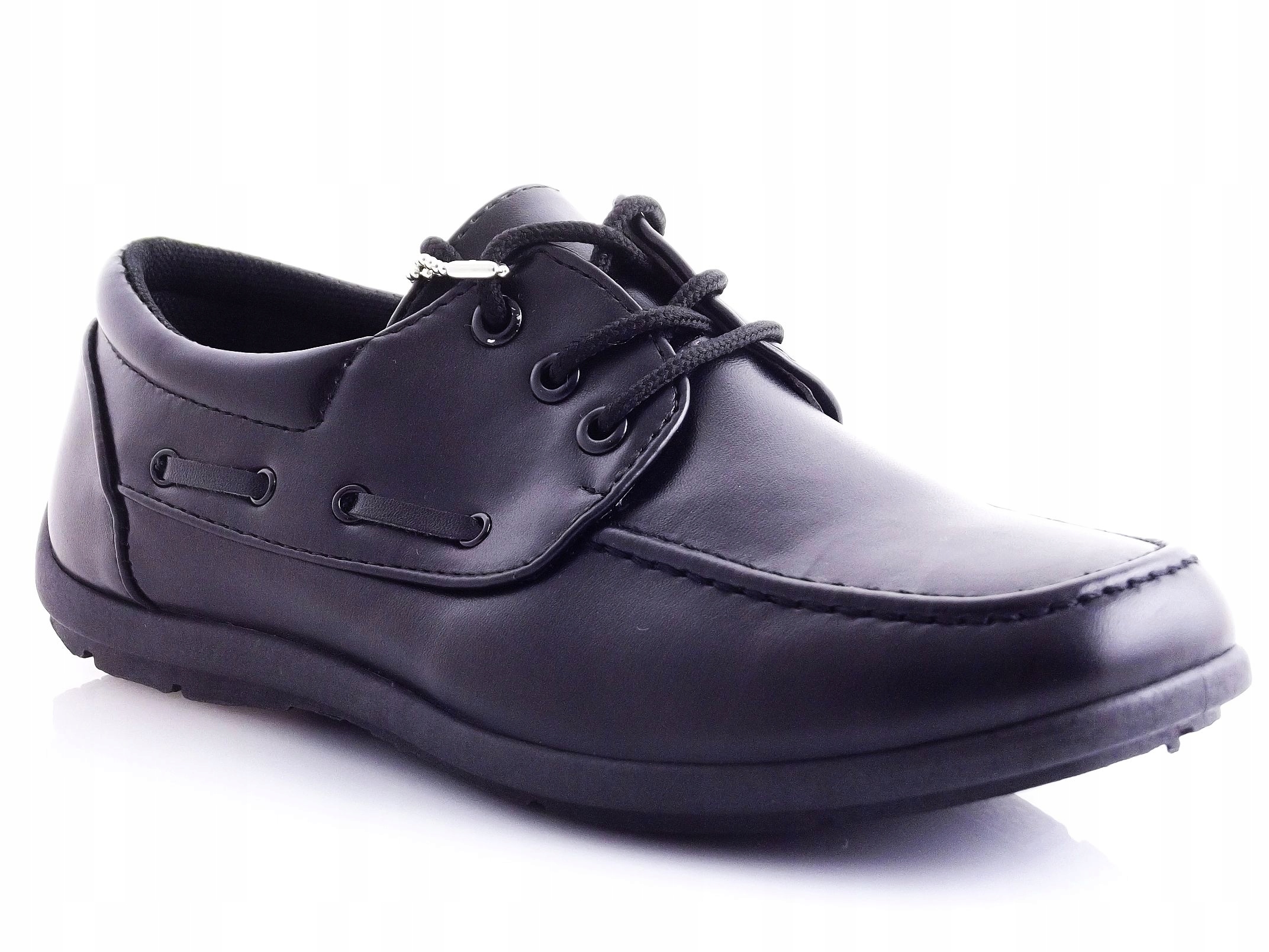 Mokasyny półbuty chłopięce czarne komunia r.37