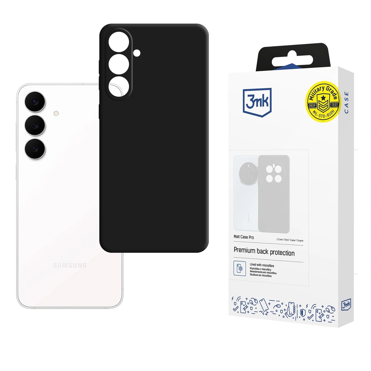 Etui 3mk Matt Case Pro na Samsung Galaxy S25 Fe czarne matowe