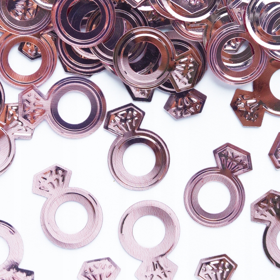

Konfetti foliowe 15 g - rose gold pierścionki