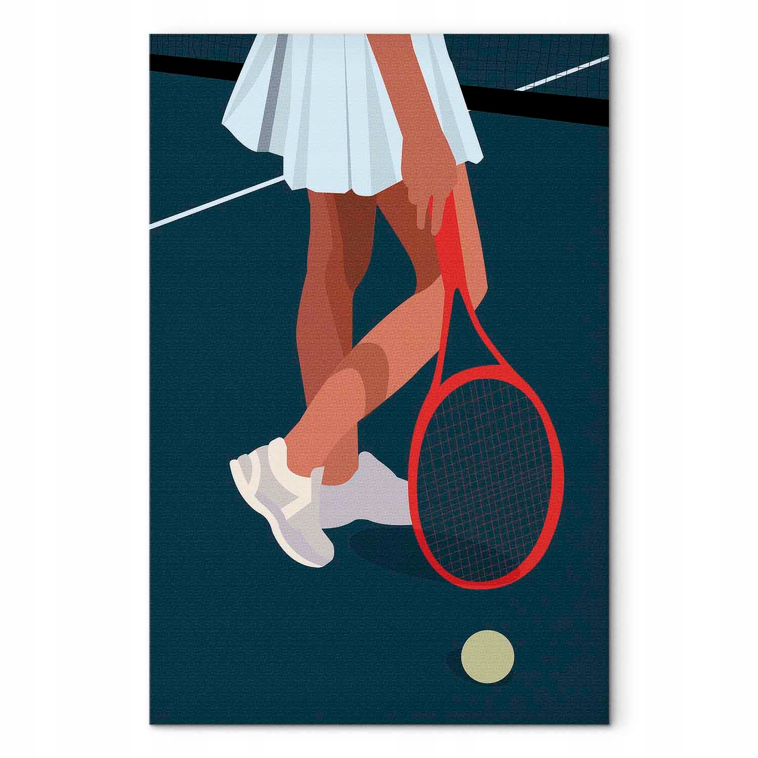 Obraz na plátně na plátně Sport Tenis Raketa Kort Zápas Hráč 80x120 cm