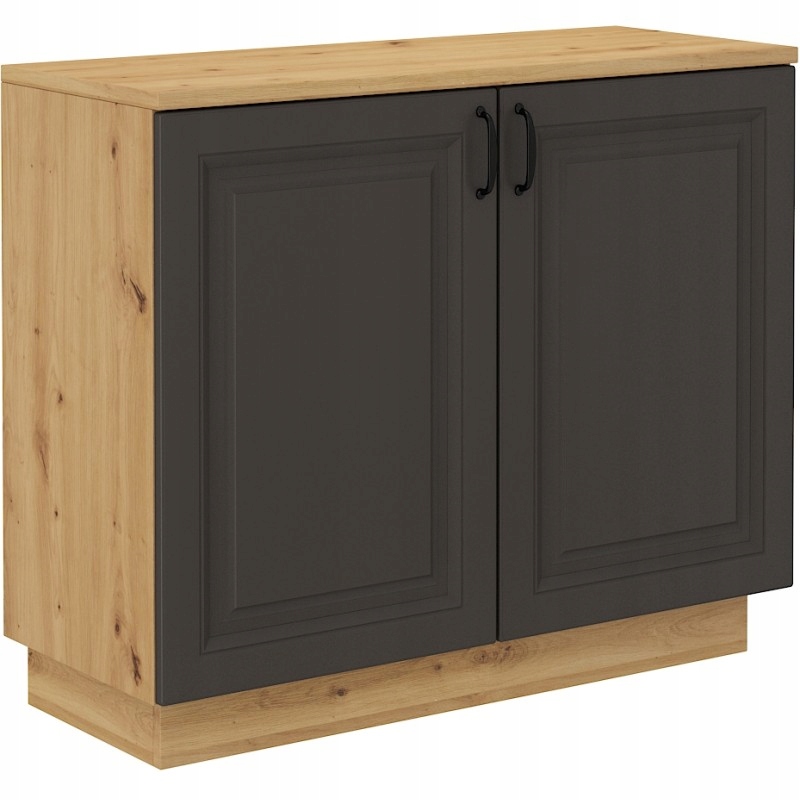 Prostorná Komoda S 2 Skříňkami Flawia Grafit/artisan