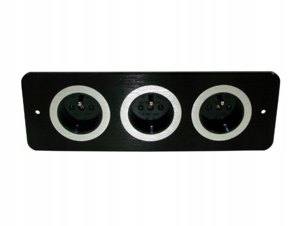 Media port Cova 3*230V černý