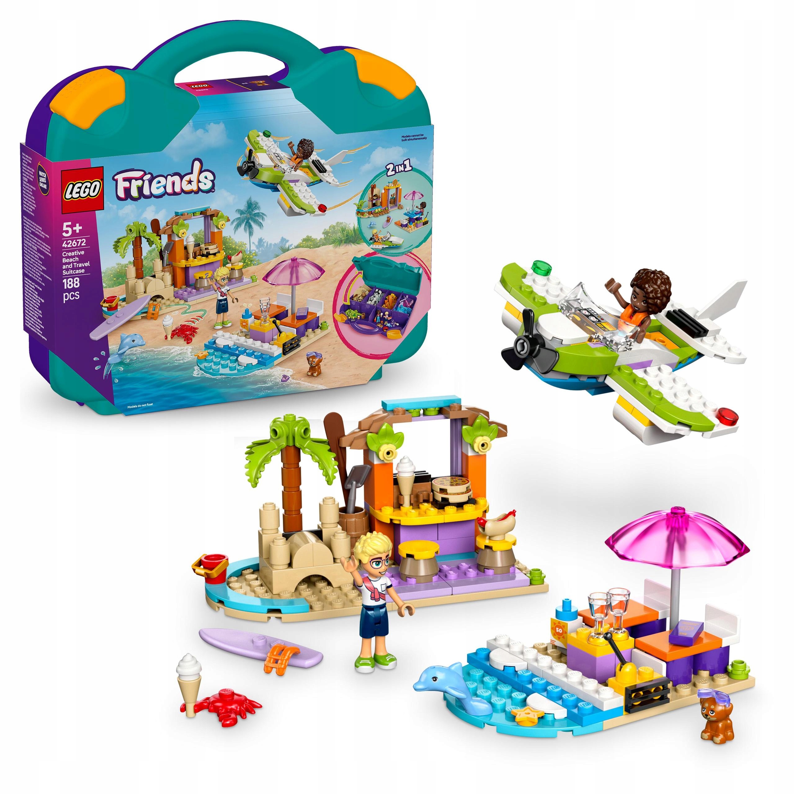 Lego Friends 42672 Kreativní plážová a cestovní taška Sada 2 v 1