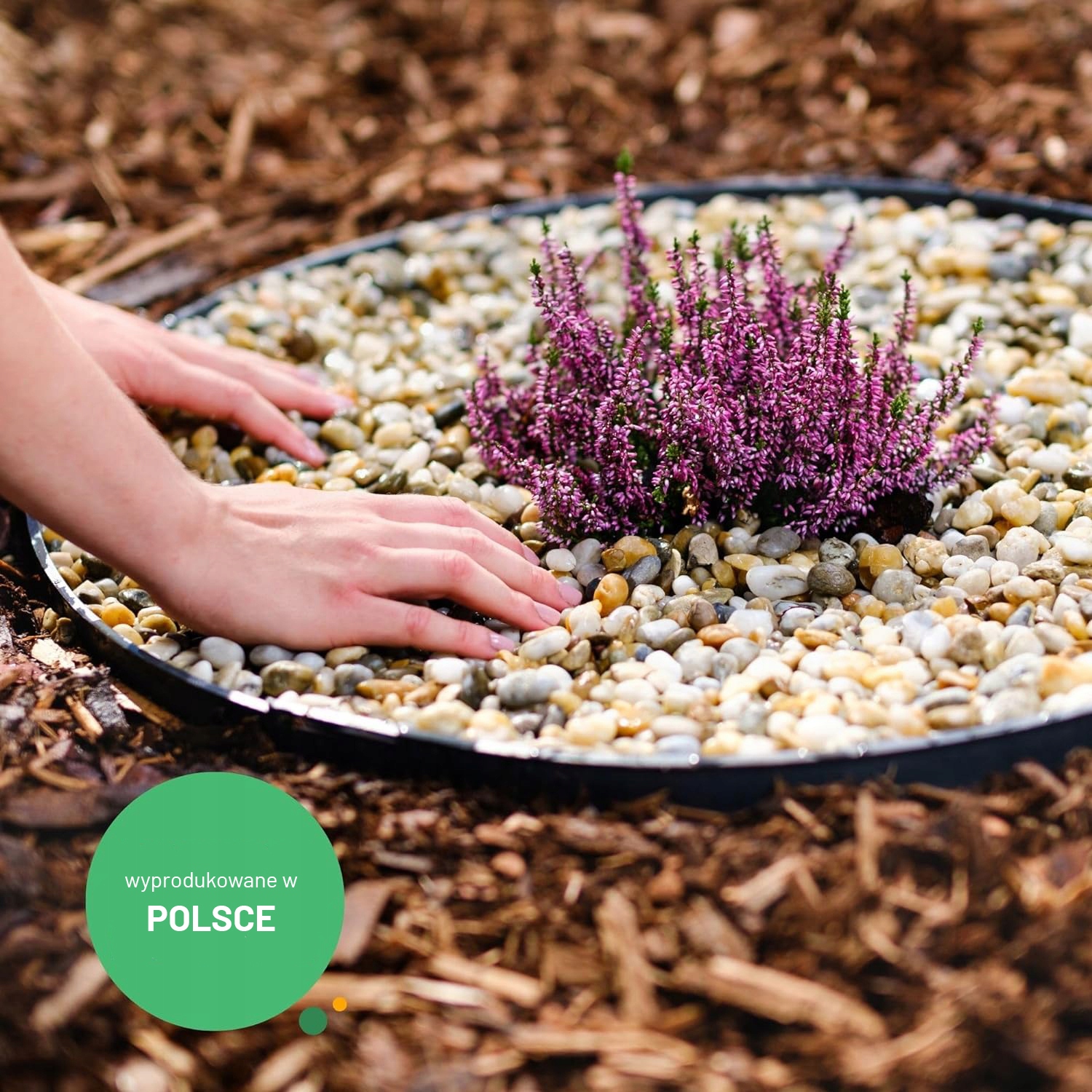 OBRZEŻE OGRODOWE TRAWNIKOWE PLASTIKOWE PCV BORDER H45 12M + 36 KOTEW Kolor czarny