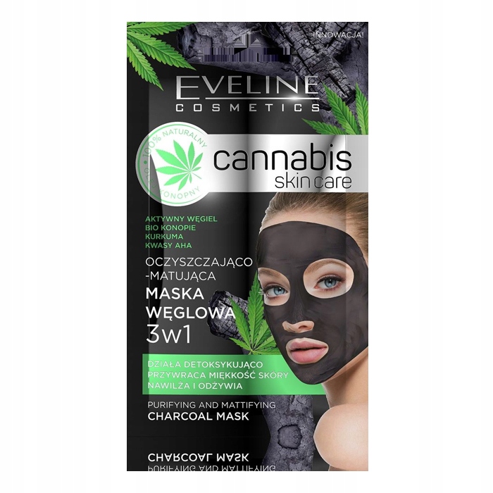 

Eveline Cannabis Skin Care 3w1 Maska węglowa 7ml