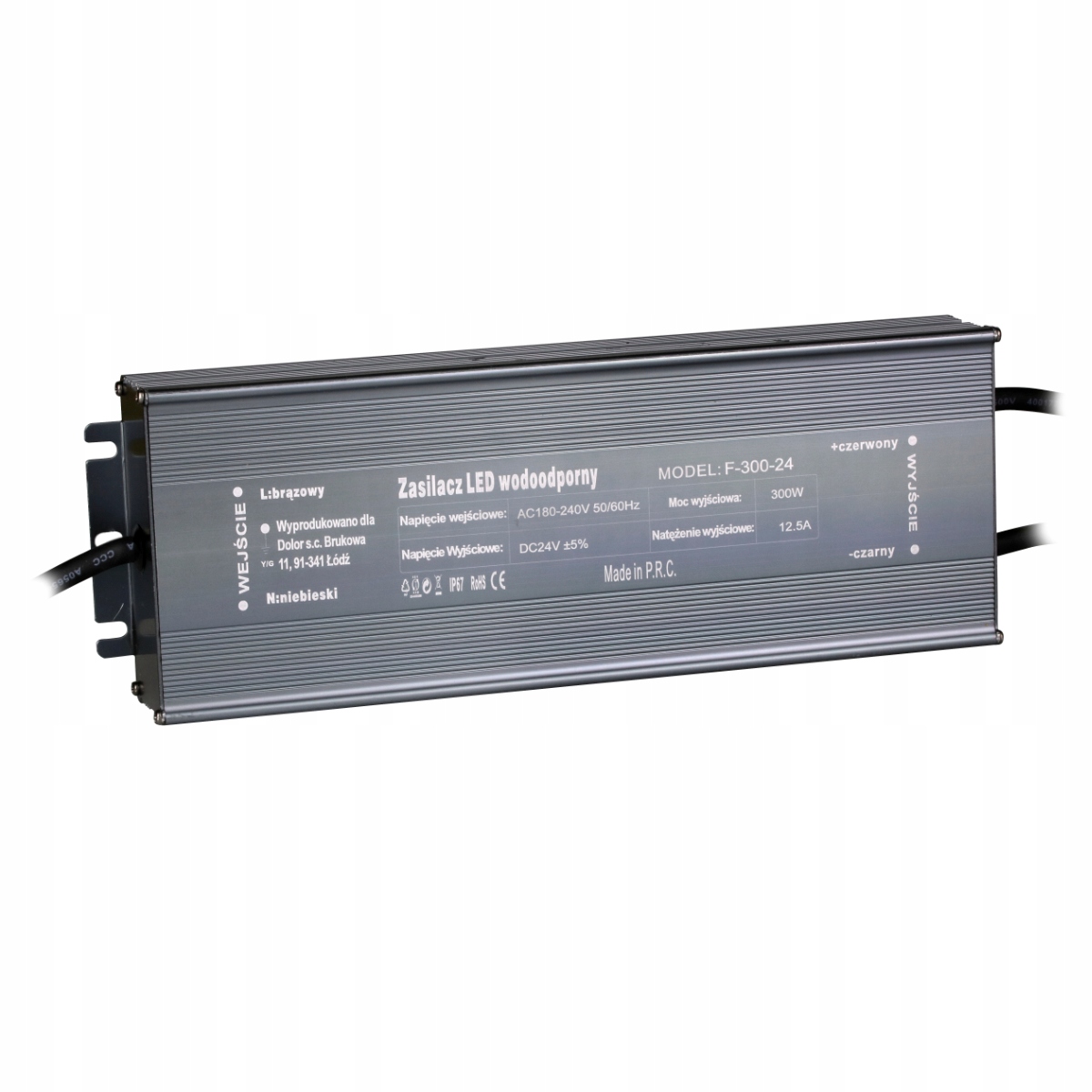 

Zasilacz 300W 24V/DC Wodoodporny F-300-24V Brillo