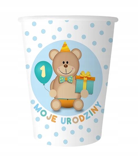 

Kubeczki papierowe Moje 1 Urodziny 6 szt