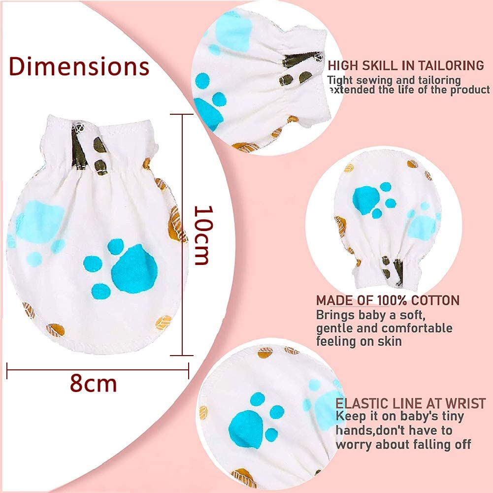 RĘKAWICZKI NIEDRAPKI DLA NIEMOWLĄT 6 PAR BAWEŁNA Marka Inna marka