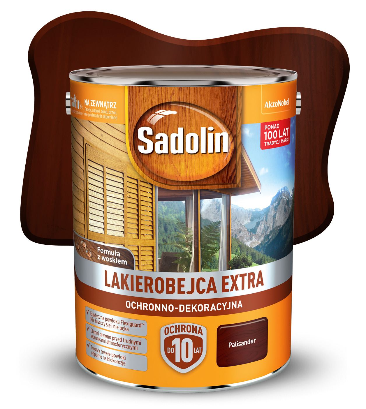 rozpuszczalnikowa Lakierobejca Extra Sadolin do drewna Palisander 5L