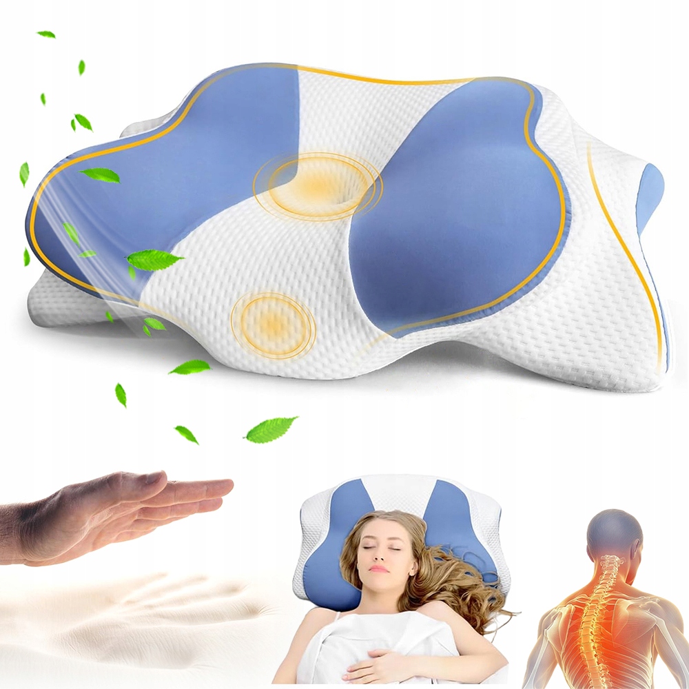 Poduszka Ortopedyczna Memory Foam Bambusową Poszewką Odłączany 5STREF Karku