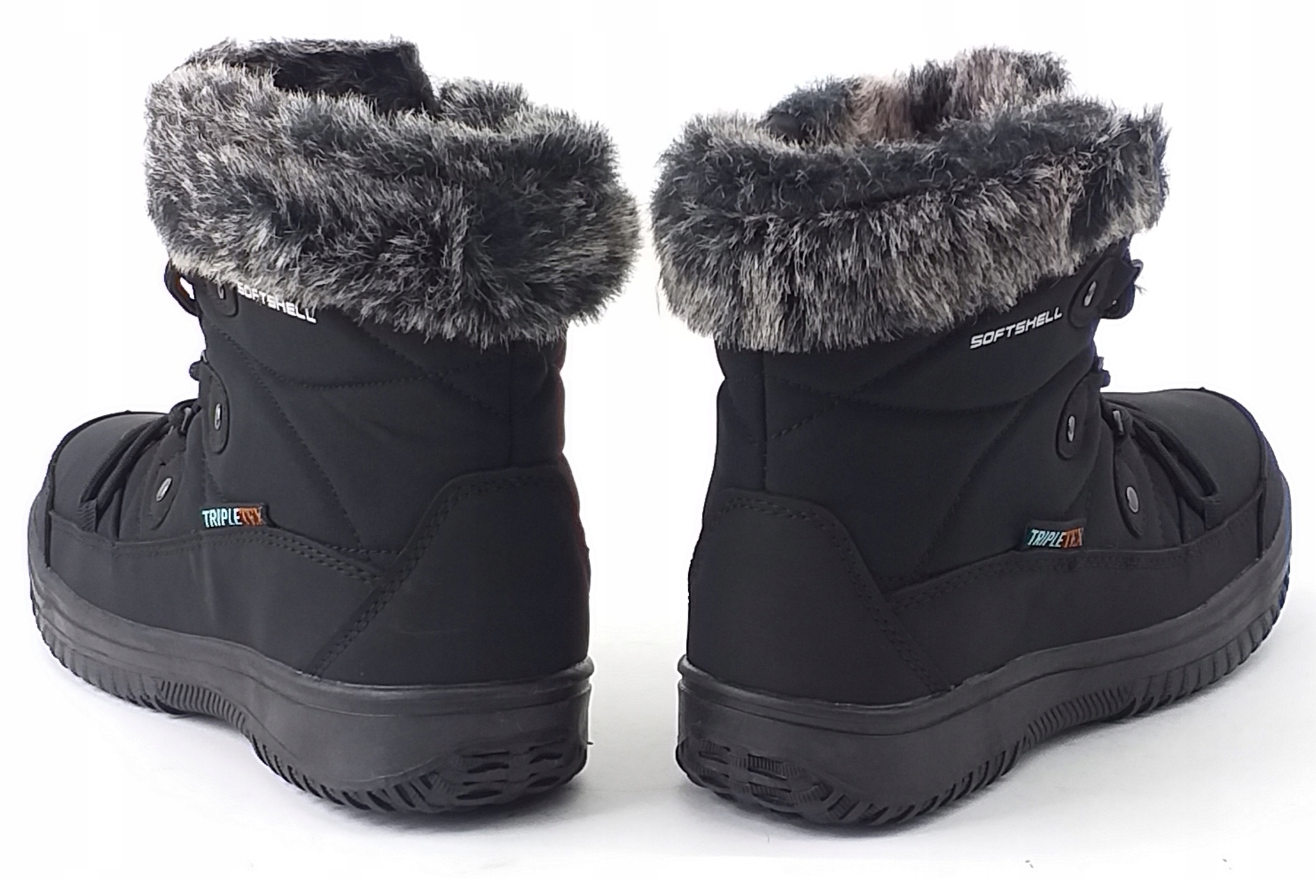 BUTY ZIMOWE ŚNIEGOWCE AMERICAN SN29 TRAPERY OCIEPLANE SOFTSHELL CZARNE 41 Model SN29/22