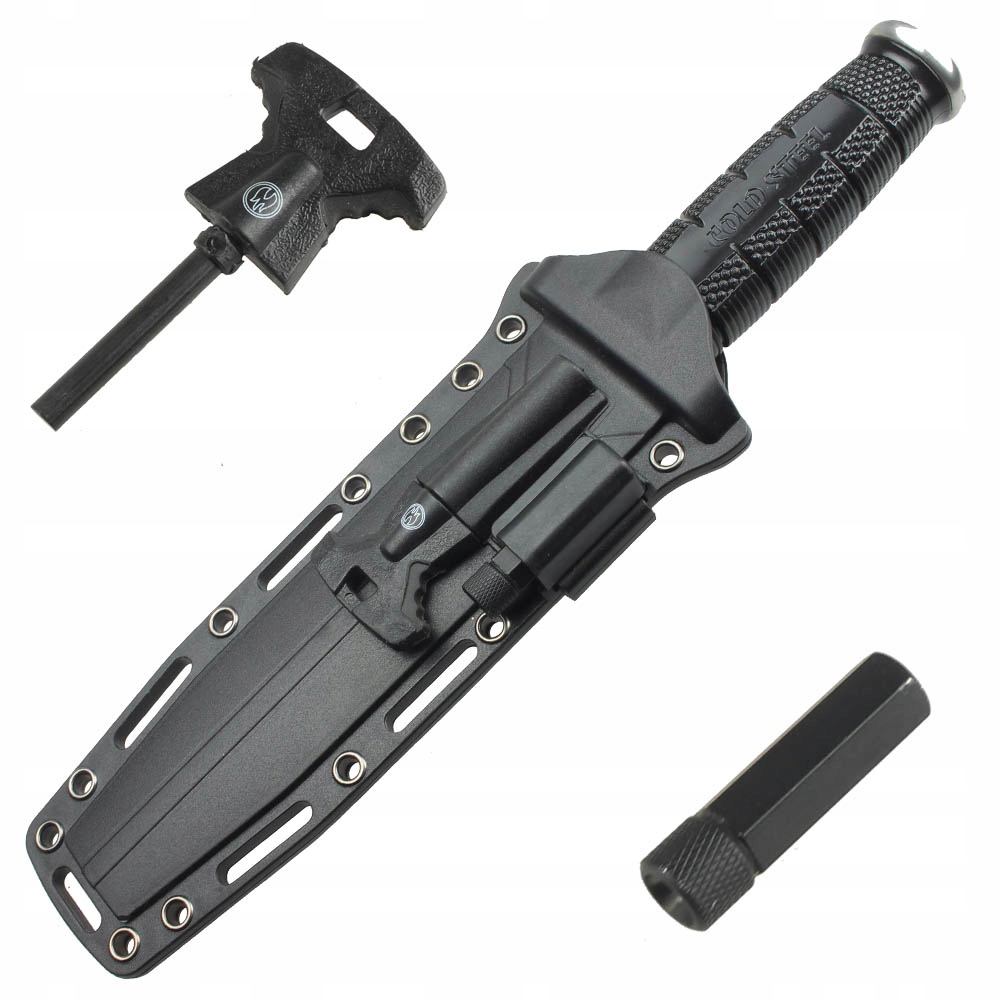 Nůž Taktický vojenský survivalový Rambo křesadlo svítilna Abs ND8