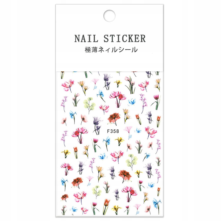 

Naklejki Do Paznokci Samoprzylepne Kolorowe Kwiaty