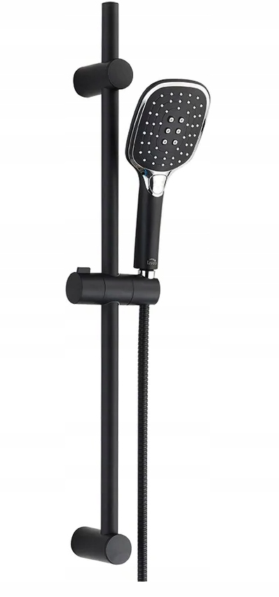 FERRO GEO bateria prysznicowa CZARNY MAT CHROM + zestaw natryskowa CUBIC EAN (GTIN) 5902194978941