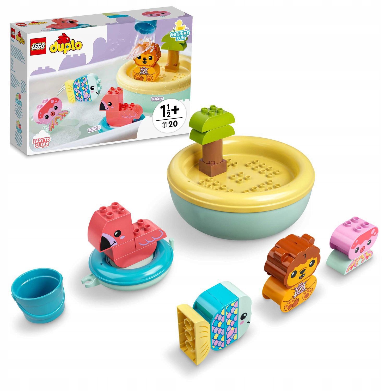 Lego Duplo 10966 Legrace ve vaně: Plovoucí ostrov se zvířátky