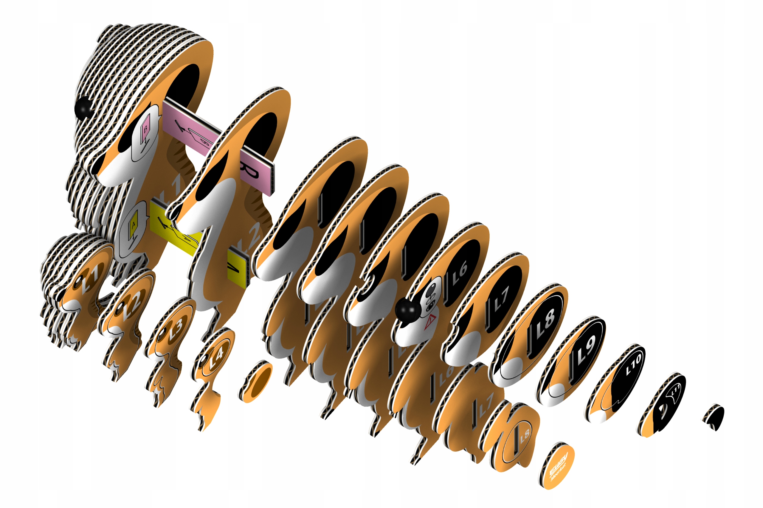 Surykatka Eugy. Eko Układanka 3D Kod producenta EG_046