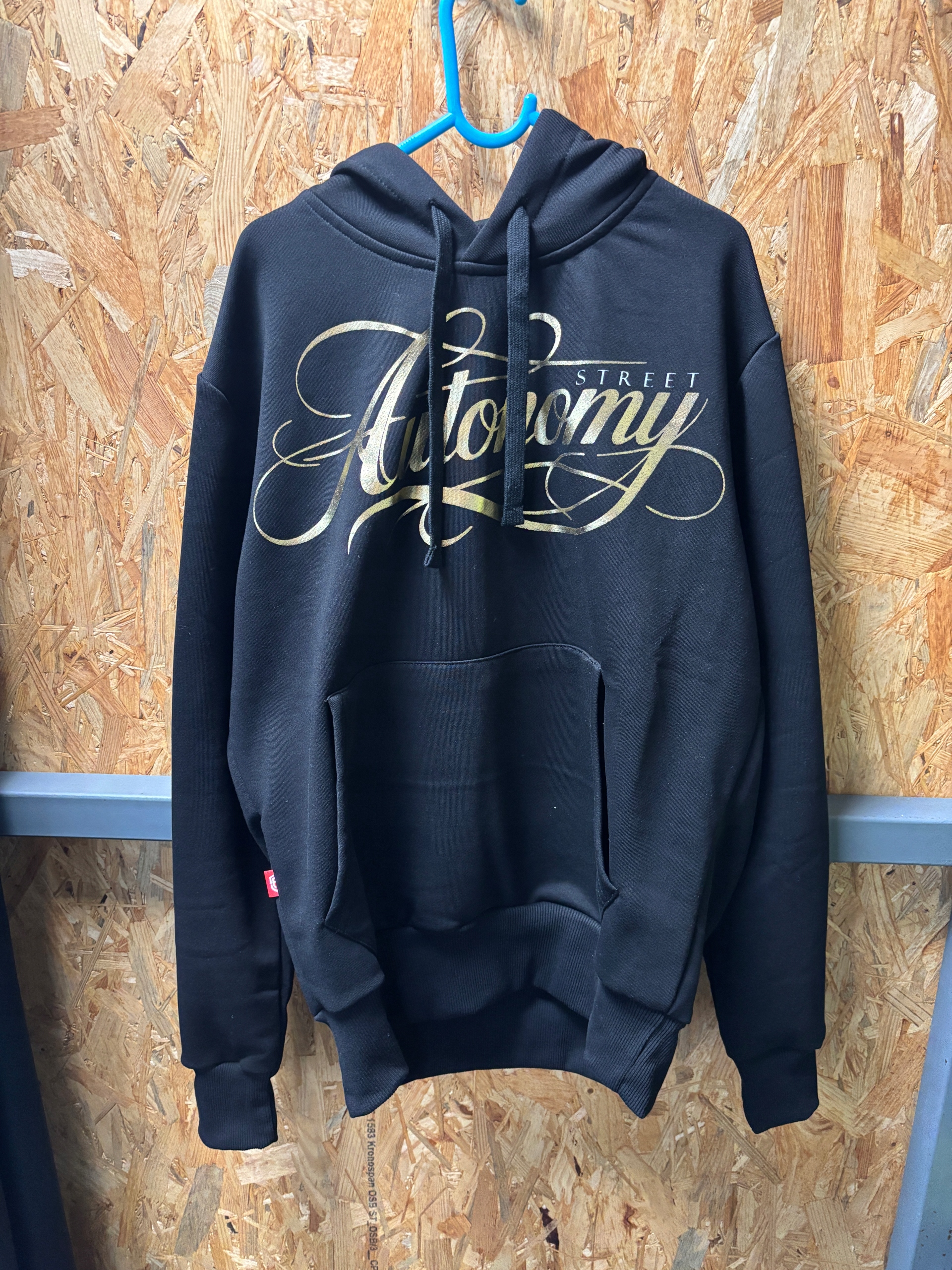 Mikina s kapucí Street Autonomy mils black/gold