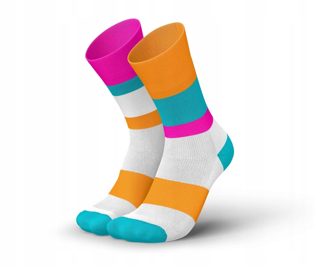 Incylence Skarpetki biegowe Running bands cyan orange (Rozmiar 35-38)