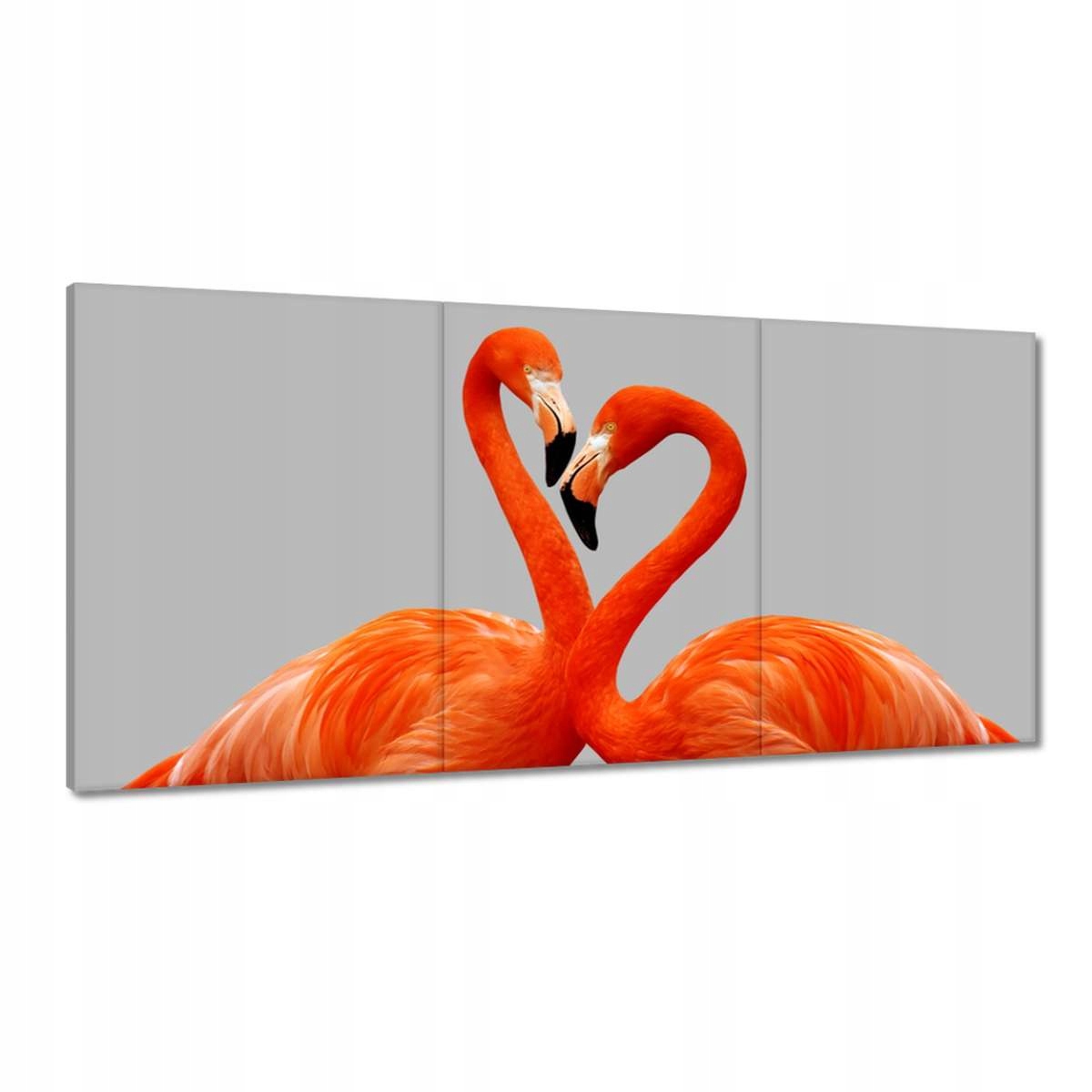 Obrazy 180x90 Zaľúbené plameniaky