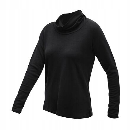 Sensor Merino Blend dámské triko dl.rukáv rolák černá velikost L