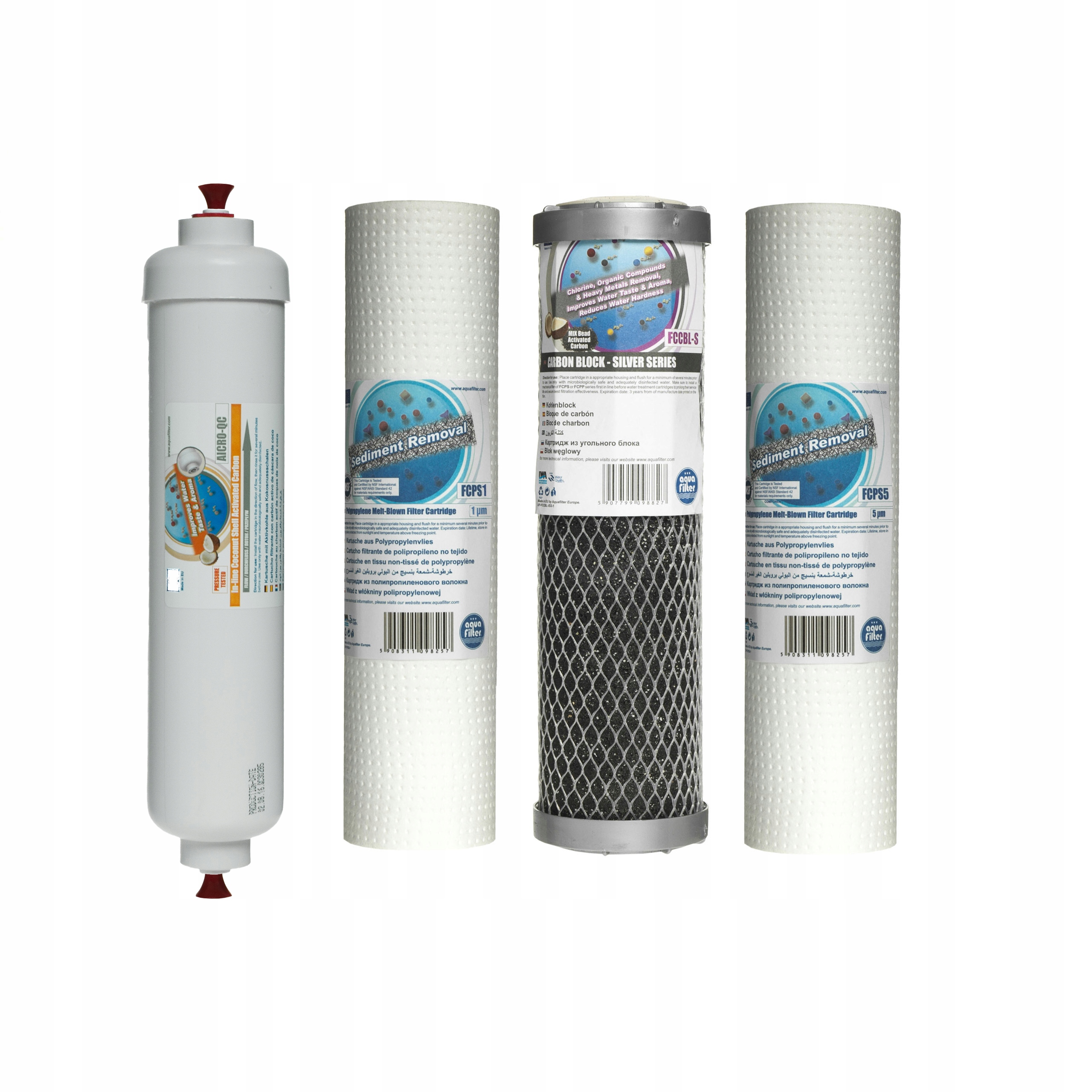 

Komplet Wkładów Do Osmozy RO5 Aquafilter Aicro-qc
