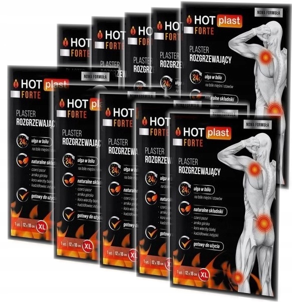 

Plastry rozgrzewające Hot Plast Forte 12x18 10szt